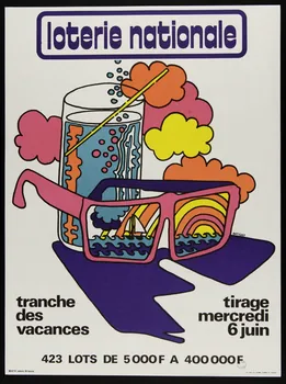 affiche loterie nationale  tranche  des  vacances 1976.20.88 Photo