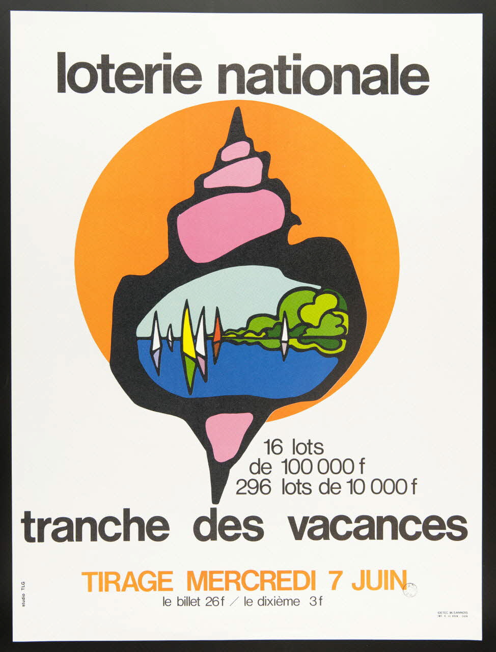 affiche loterie nationale  tranche des vacances 1976.20.89 Photo