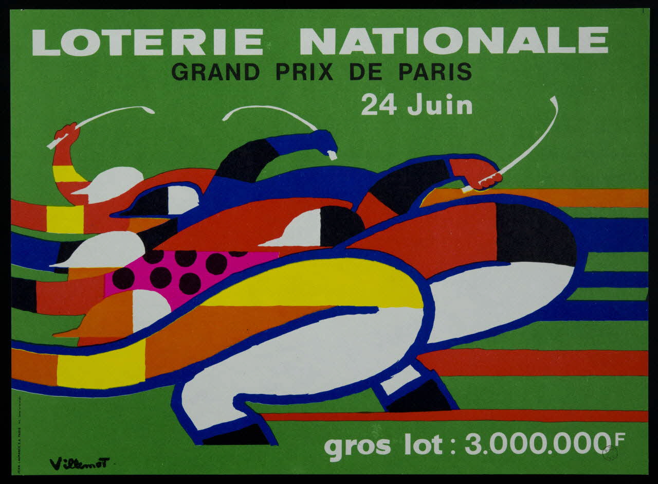 affiche LOTERIE NATIONALE  GRAND PRIX DE PARIS 1976.20.95 Photo