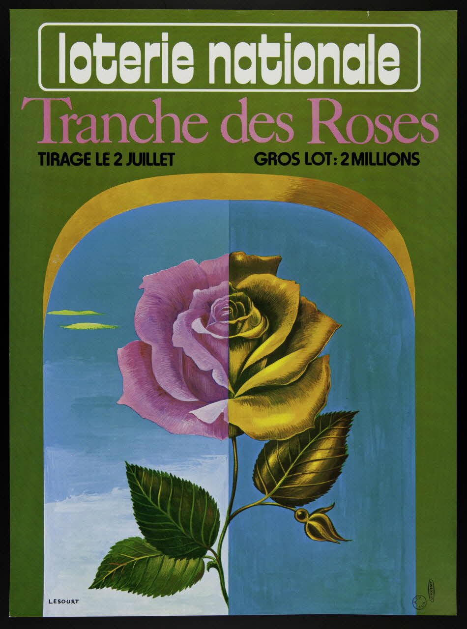 affiche loterie nationale  Tranche des Roses 1976.20.99 Photo