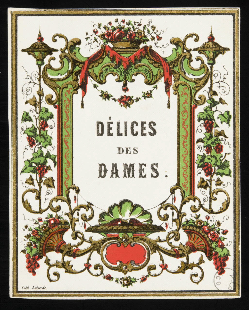 estampe DELICES  DES  DAMES. 1976.25.4 Photo