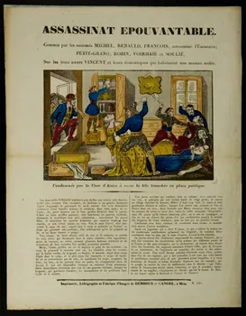 Dembour et Gangel estampe ASSASSINAT EPOUVANTABLE. Metz 1840-1852 1976.27.4 Photo