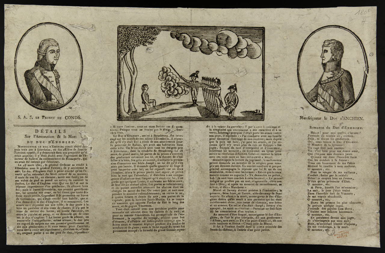 estampe DETAILS  Sur l'Arrestation & la Mort  DU DUC D'ENGHIEN. 1976.27.7 Photo