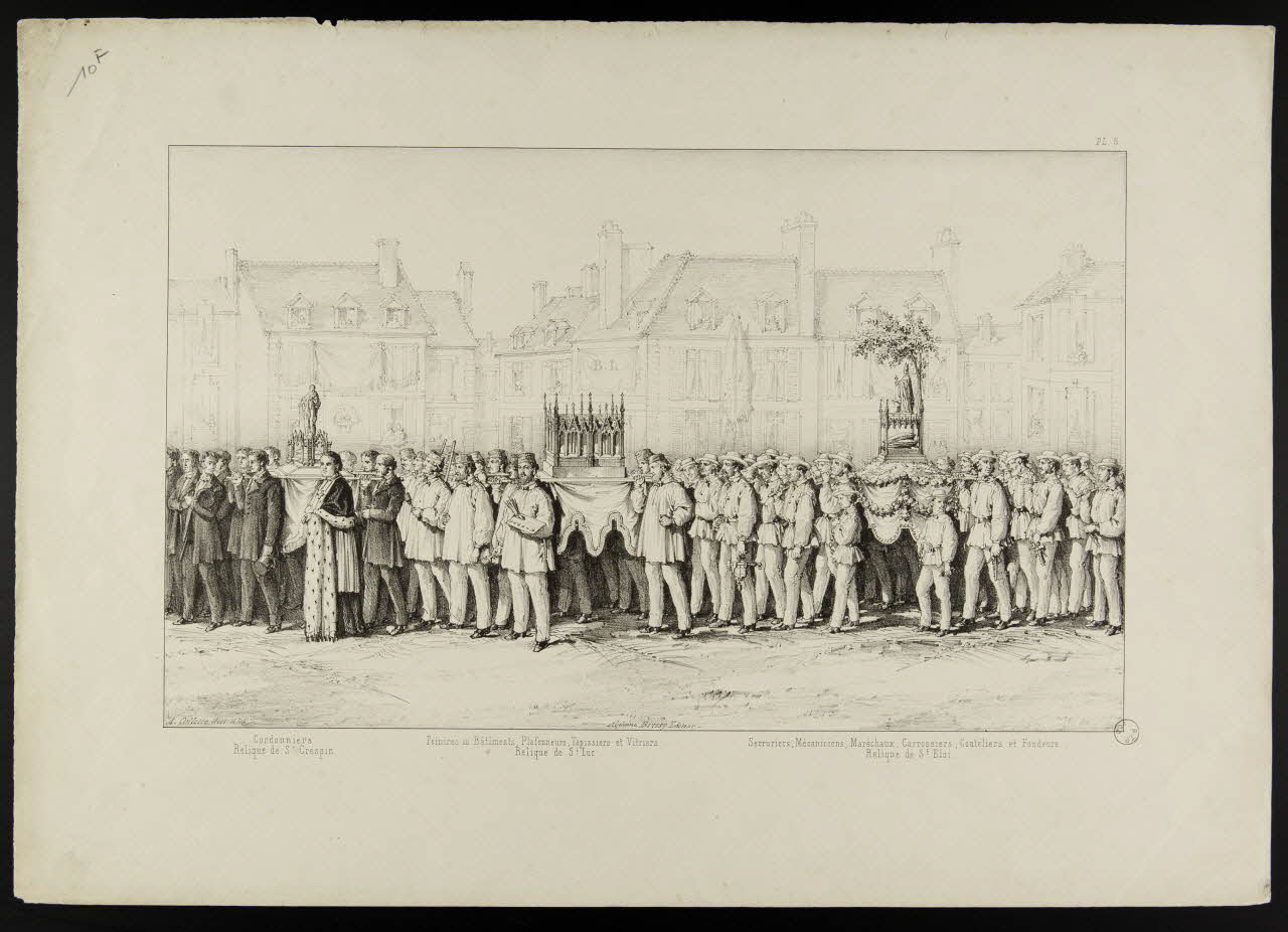 estampe Procession avec les reliques de Saint Crespin, de Saint Luc et de Saint Eloi 1976.27.9 Photo