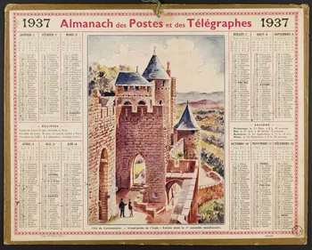 estampe Almanach des Postes et des Télégraphes  1937 1976.31.21 Photo