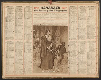 estampe ALMANACH  des Postes et des Télégraphes  1917 1976.31.5  Photo