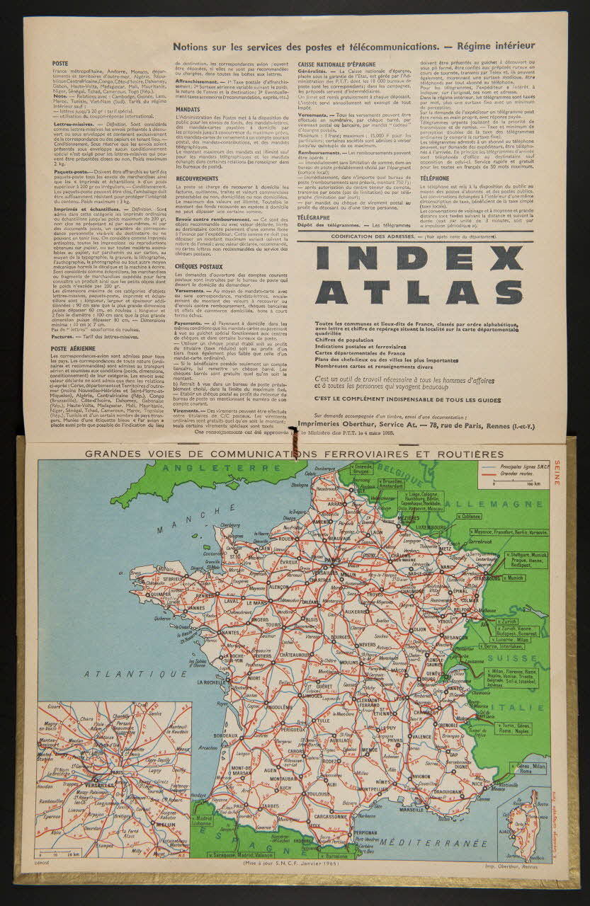 estampe ALMANACH  des  P.T.T.  1966 1976.31.51 Photo