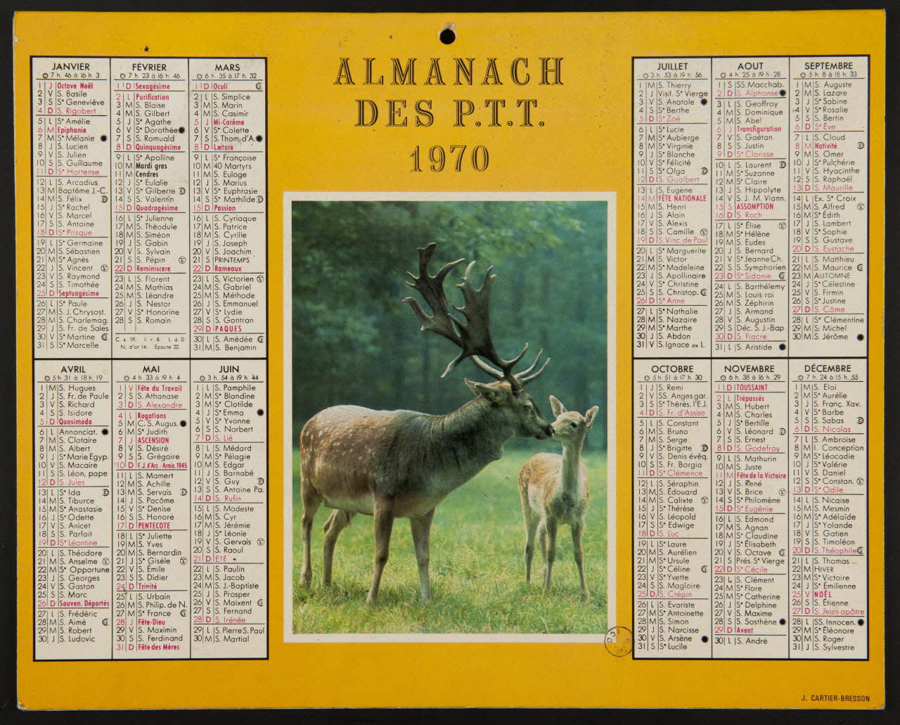estampe ALMANACH  DES P.T.T.  1970 1976.31.55 Photo