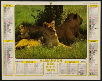 estampe ALMANACH  DES  P.T.T.  1975 1976.31.61 Photo