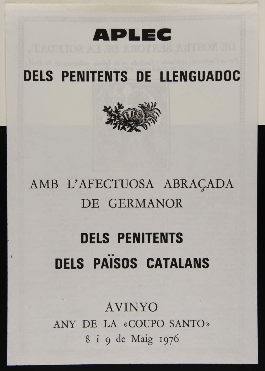 estampe COBLES  DE NOSTRA SENYORA DE LA SOLEDAT 1976.34.4 Photo