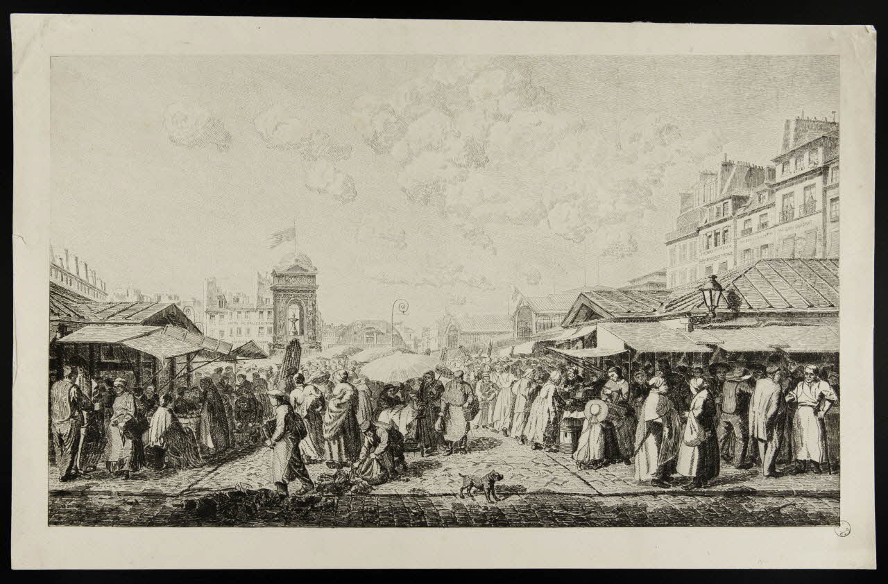 estampe Scène de marché en ville 1976.41.12 Photo