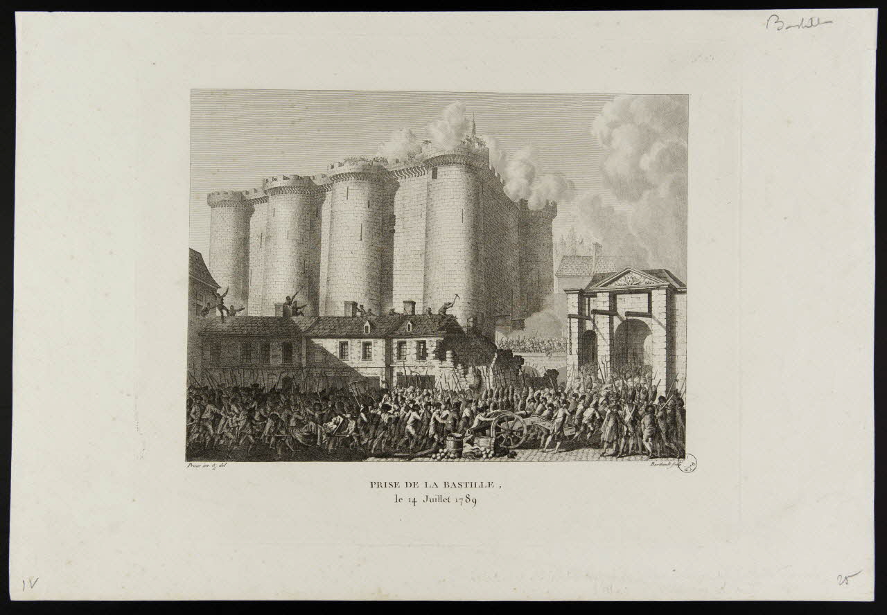 Pierre-Gabriel Berthault ; Prieur partie d'un ensemble d'estampes PRISE DE LA BASTILLE,  Le 14 Juillet 1789 Paris 1791-1817 1976.41.15 Photo