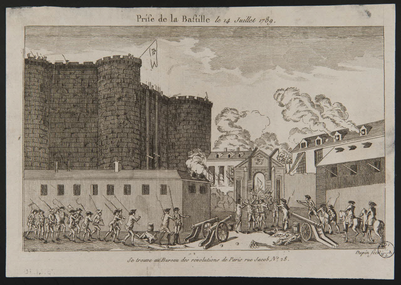 Dupin Nicolas imagerie ancienne Prise de la Bastille le 14 Juillet 1789. Paris 1789 1976.41.16 Photo