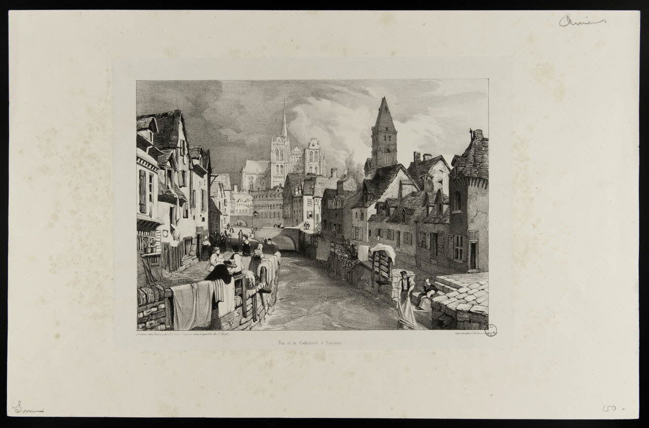 estampe Vue de la Cathédrale à Amiens. 1976.41.19 Photo