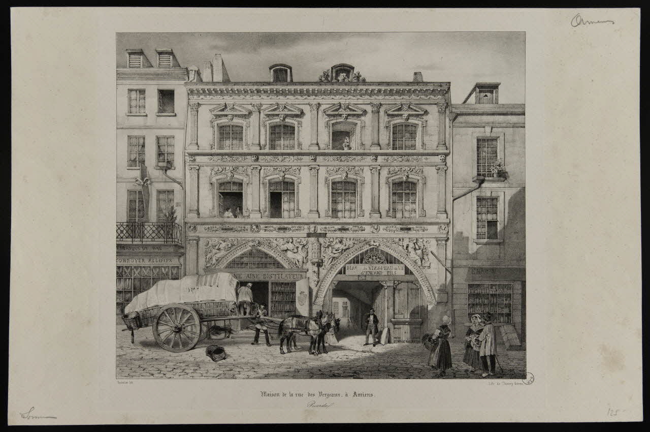 estampe Maison de la rue des Vergeaux, à Amiens. 1976.41.20 Photo
