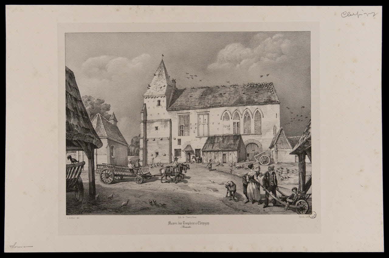 estampe Maison des Templiers à Clerpigan 1976.41.23 Photo