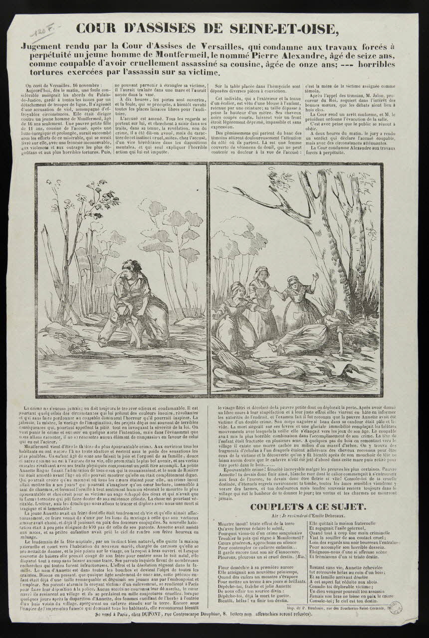 estampe COUR D'ASSISES DE SEINE-ET-OISE 1976.63.8 Photo