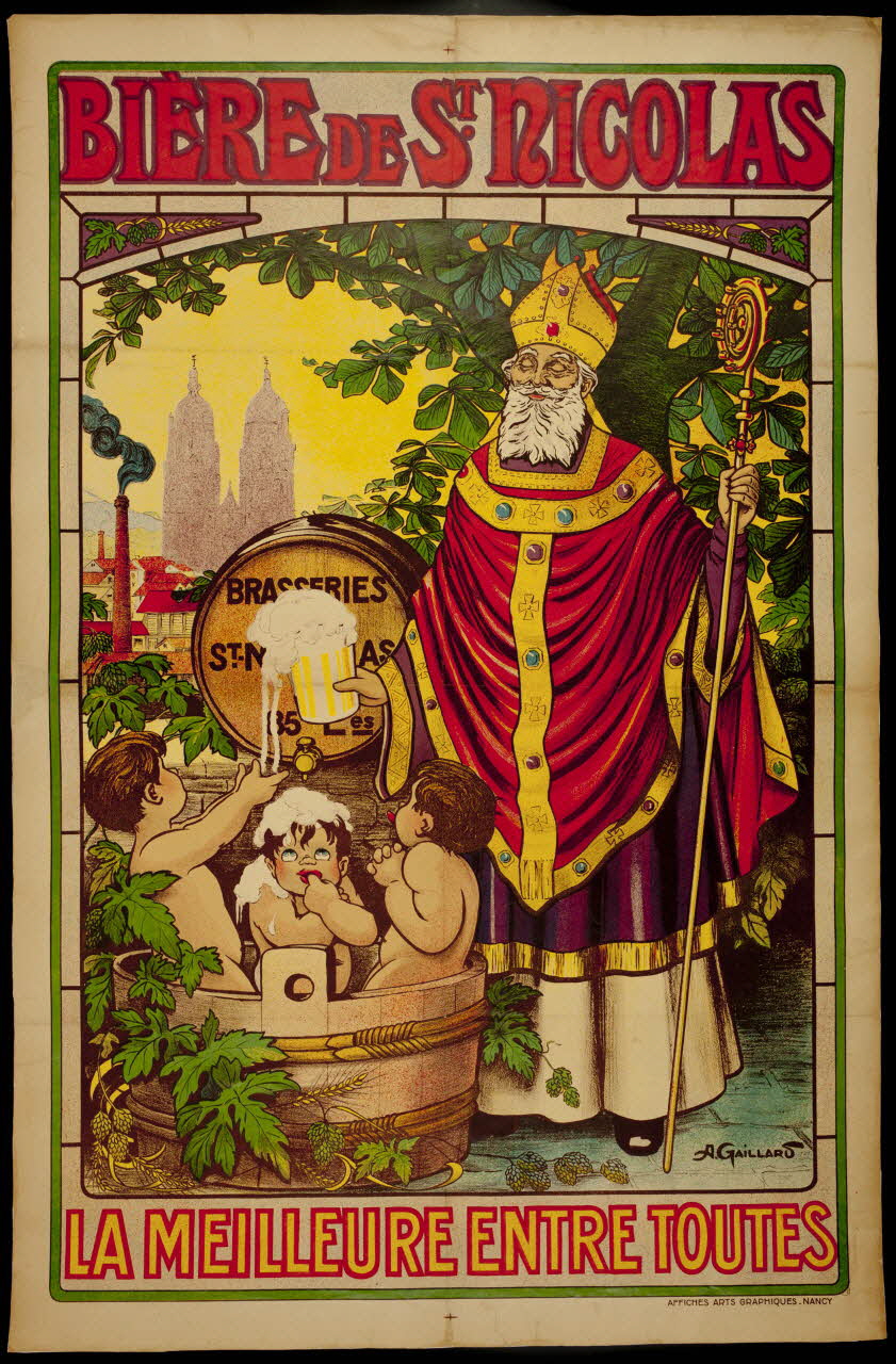 affiche BIERE DE ST. NICOLAS  LA MEILLEURE ENTRE TOUTES 1976.64.4 Photo