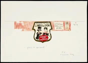 estampe SAUCISSON PUR PORC  Le MELLI de LYON 1976.7.5  Photo