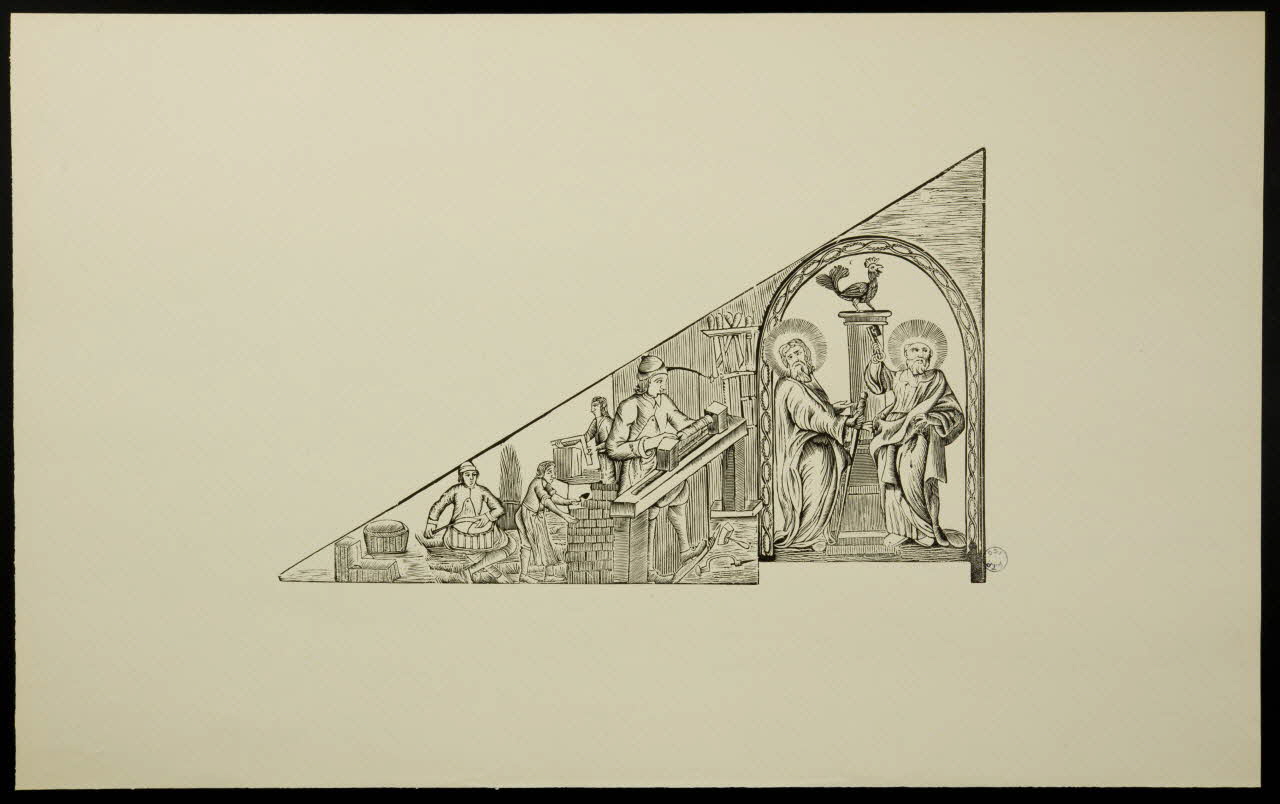 estampe Saint Pierre et Saint Paul, patrons des maçons 1976.71.11.3 Photo
