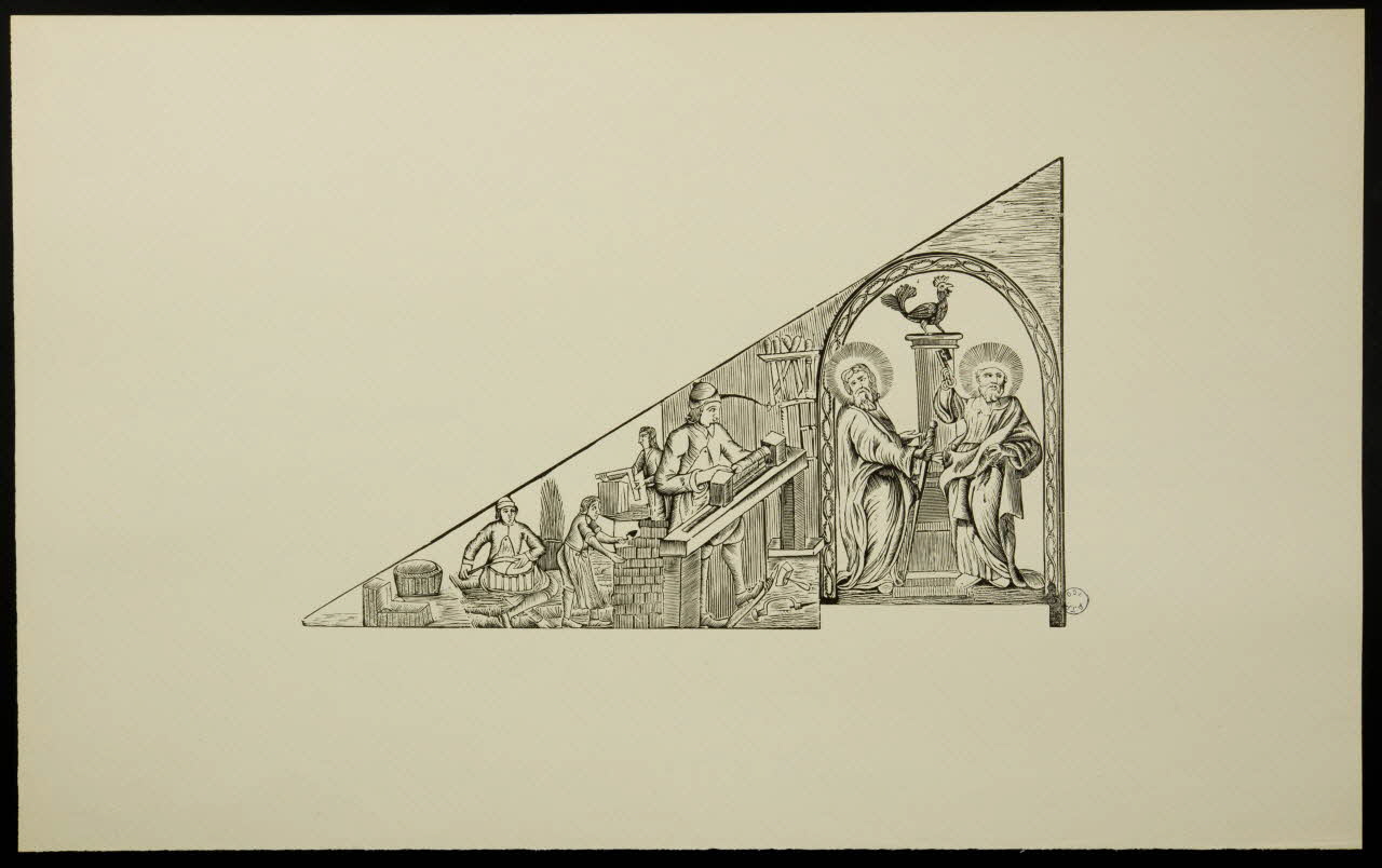 estampe Saint Pierre et Saint Paul, patrons des maçons 1976.71.11.4 Photo