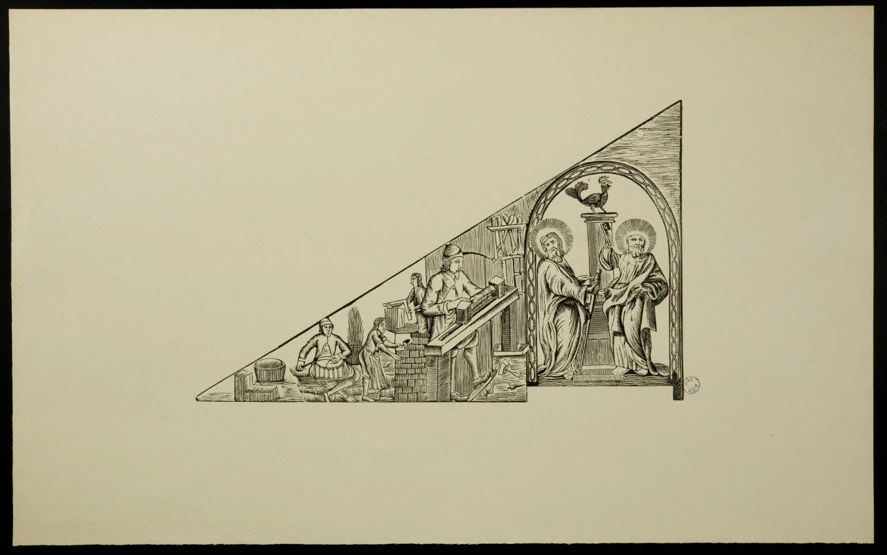 estampe Saint Pierre et Saint Paul, patrons des maçons 1976.71.11.5 Photo