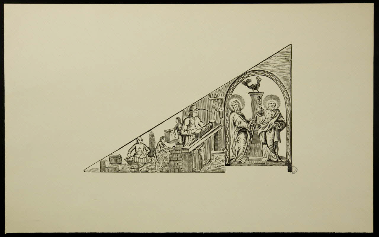 estampe Saint Pierre et Saint Paul, patrons des maçons 1976.71.11.6 Photo