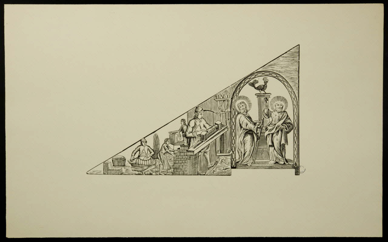 estampe Saint Pierre et Saint Paul, patrons des maçons 1976.71.11.7 Photo