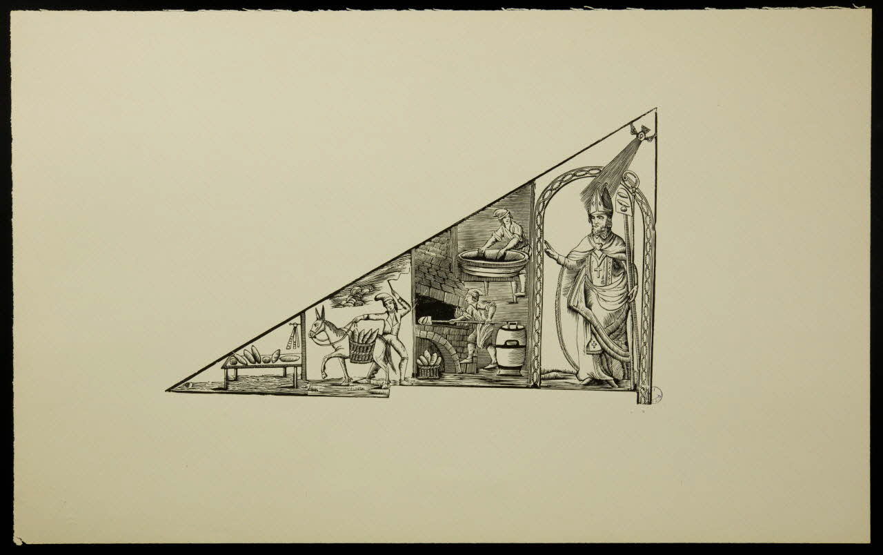 estampe Saint Honoré, patron des boulangers 1976.71.13.2 Photo