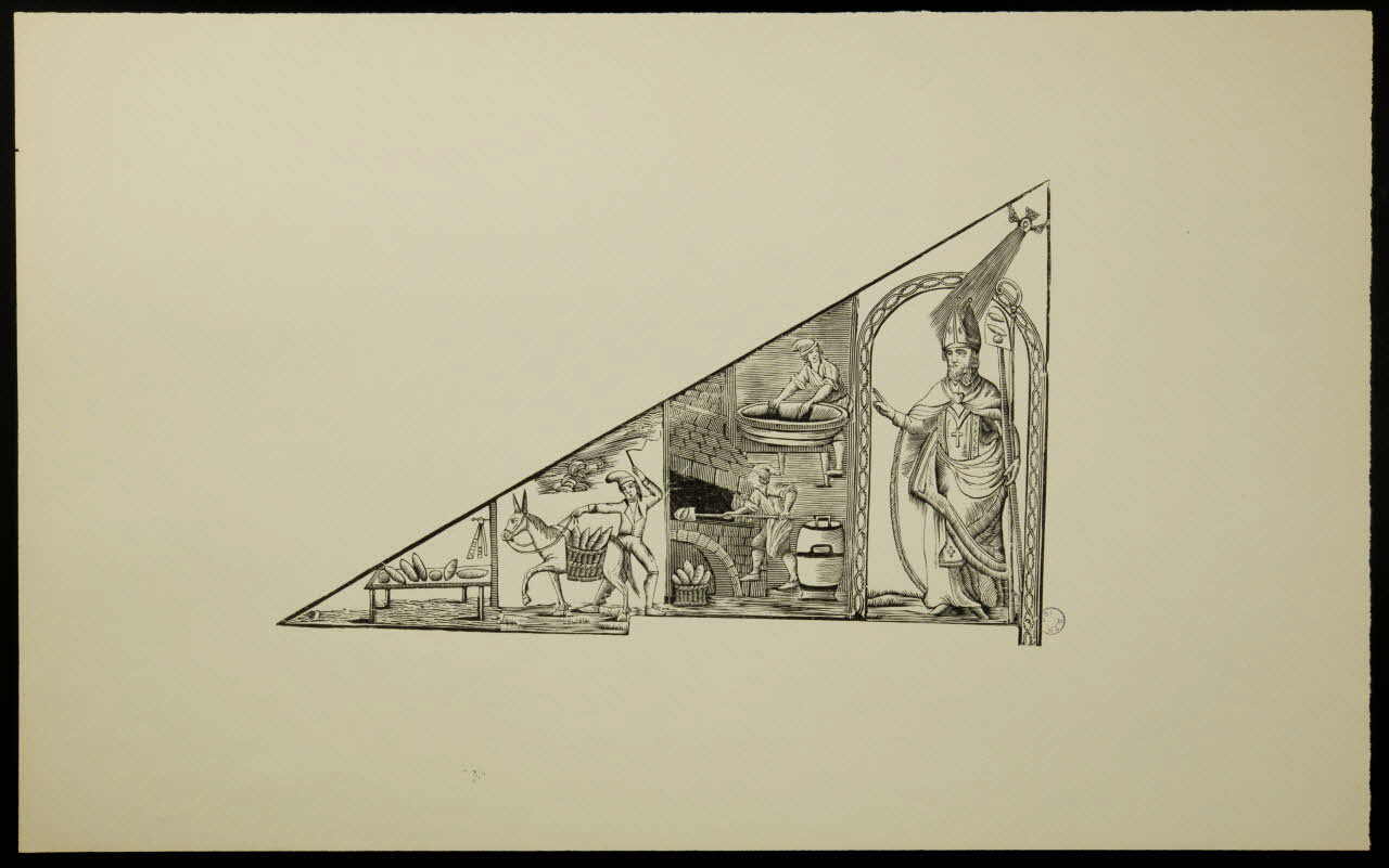 estampe Saint Honoré, patron des boulangers 1976.71.13.3 Photo