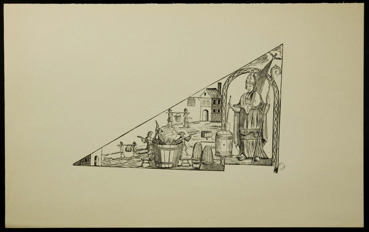 estampe Saint Arnoul, patron des brasseurs 1976.71.16.1 Photo