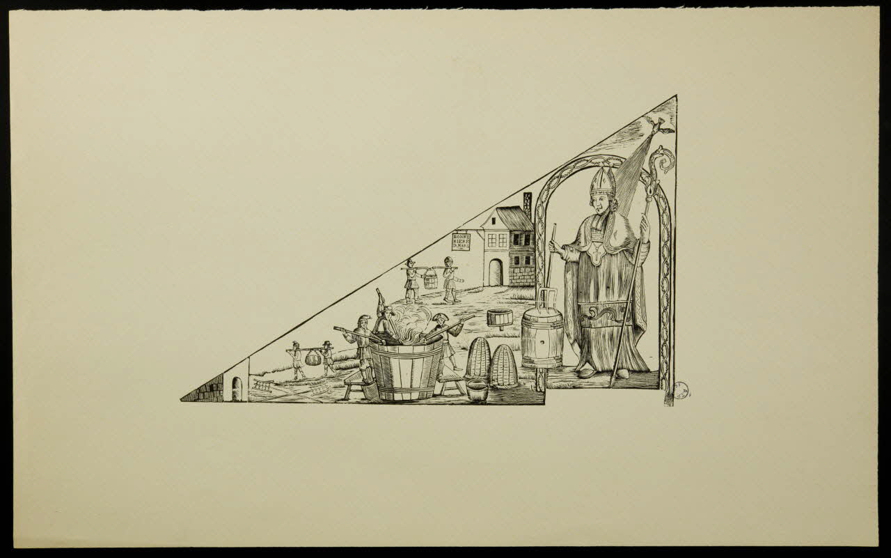 estampe Saint Arnoul, patron des brasseurs 1976.71.16.3 Photo