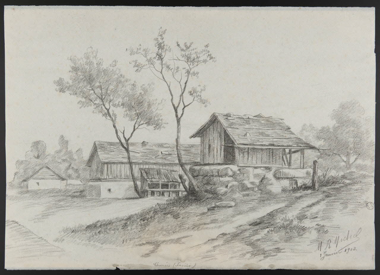 Michel M.R. dessin Thonées (Savoie) 1902 1976.75.2 Photo