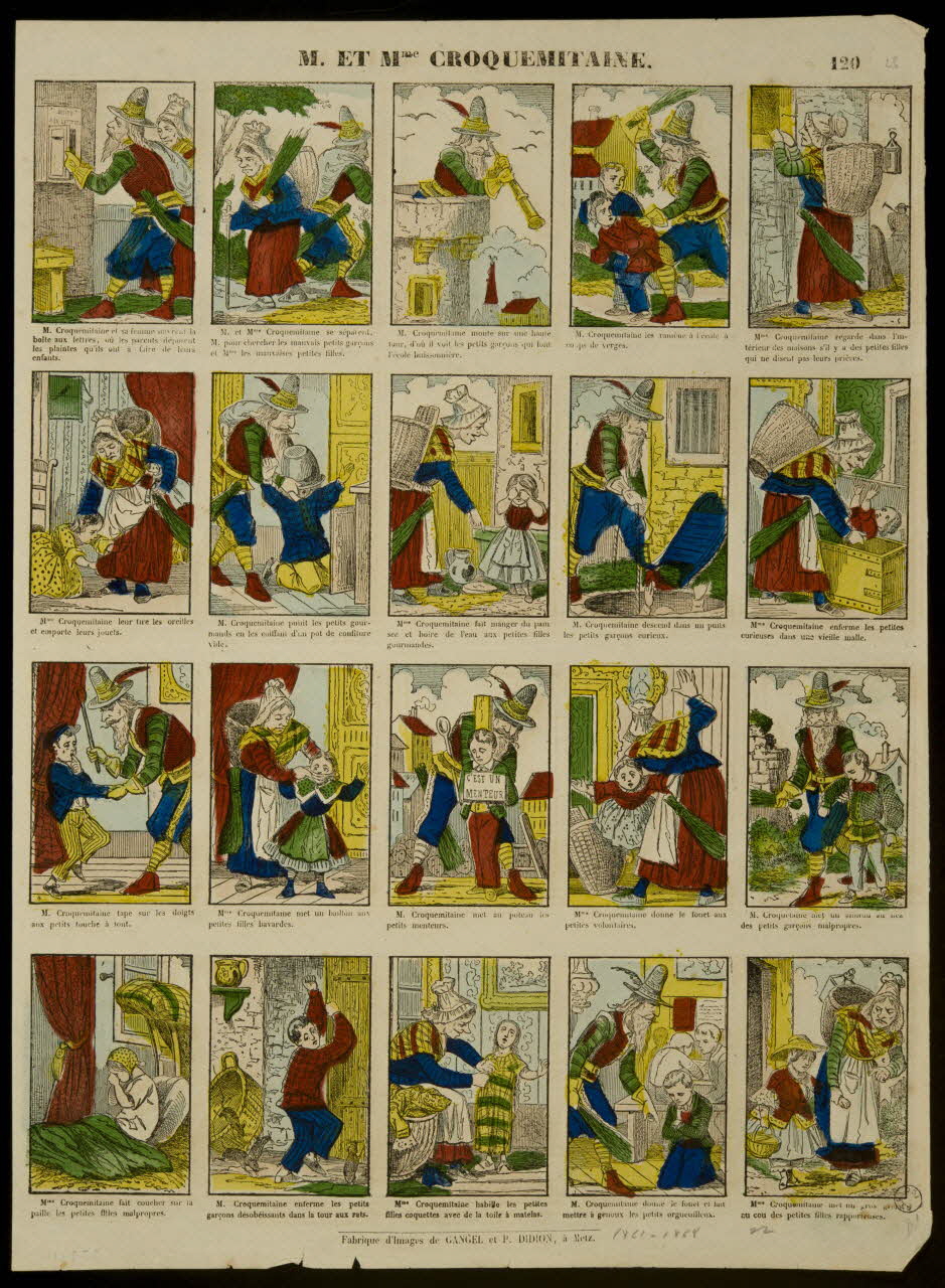 Gangel et Didion estampe M. ET Mme CROQUEMITAINE. Metz 1858-1868 1977.23.14 Photo