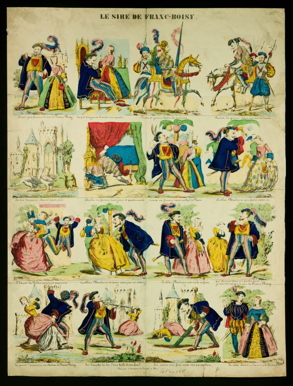 Charles Nicolas Gangel estampe LE SIRE DE FRANC-BOISY. Metz 1852-1858 1977.23.22 Photo