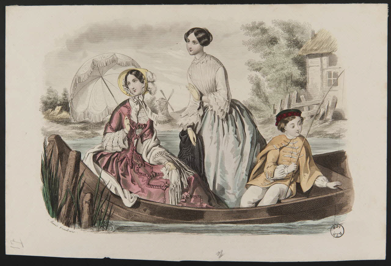estampe Femmes et garçon dans une barque 1977.23.24 Photo