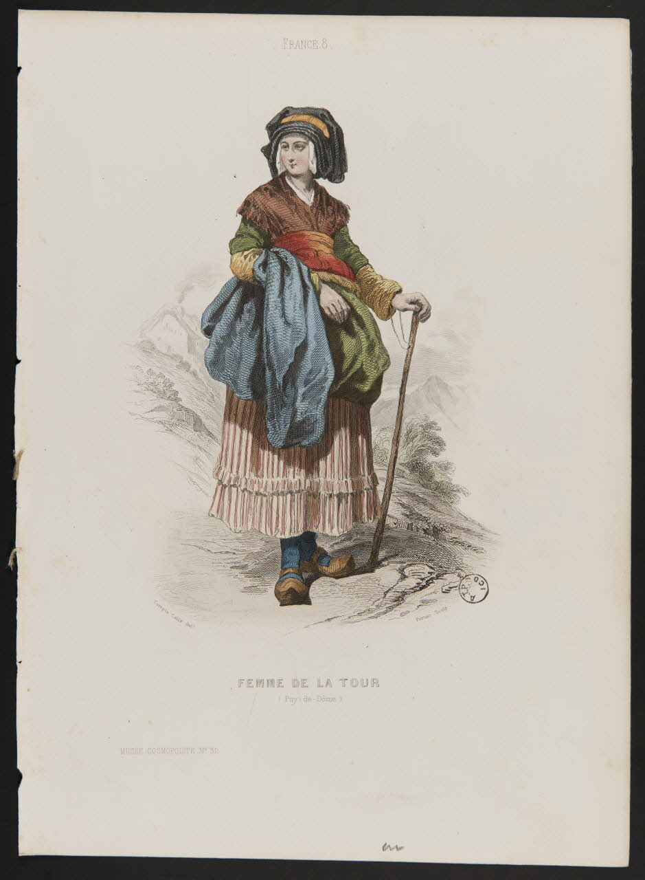 estampe FEMME DE LA TOUR  (Puy-de-Dôme) 1977.23.28 Photo