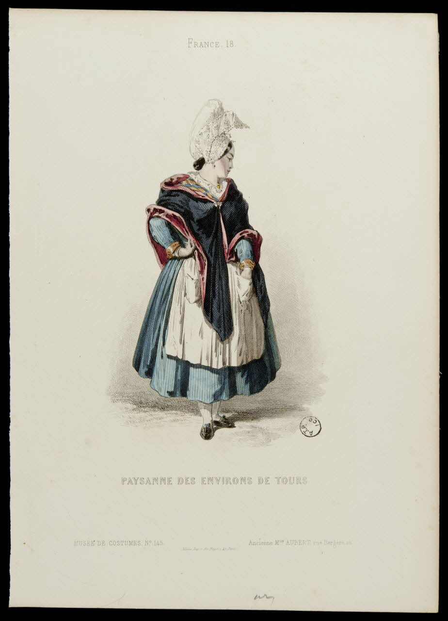 estampe PAYSANNE DES ENVIRONS DE TOURS 1977.23.30 Photo