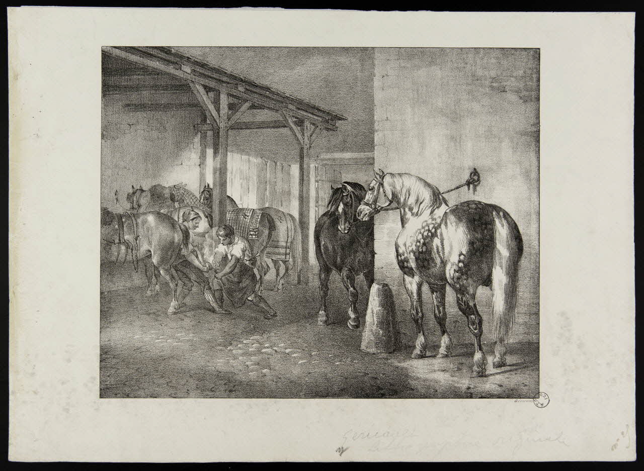 Théodore Géricault estampe Entretien des chevaux 1823 1977.23.37 Photo