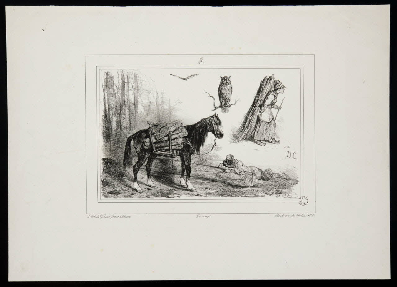 estampe Homme allongé et son cheval 1977.23.38 Photo