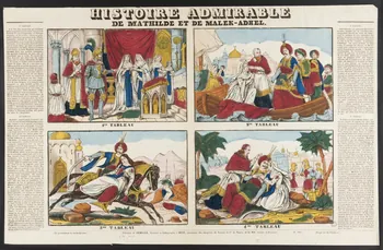 Adrien N. Dembour à compartiments (2x2) HISTOIRE ADMIRABLE  DE MATHILDE ET DE MALEK-ADHEL. Metz 1835-1840 1977.23.45 Photo