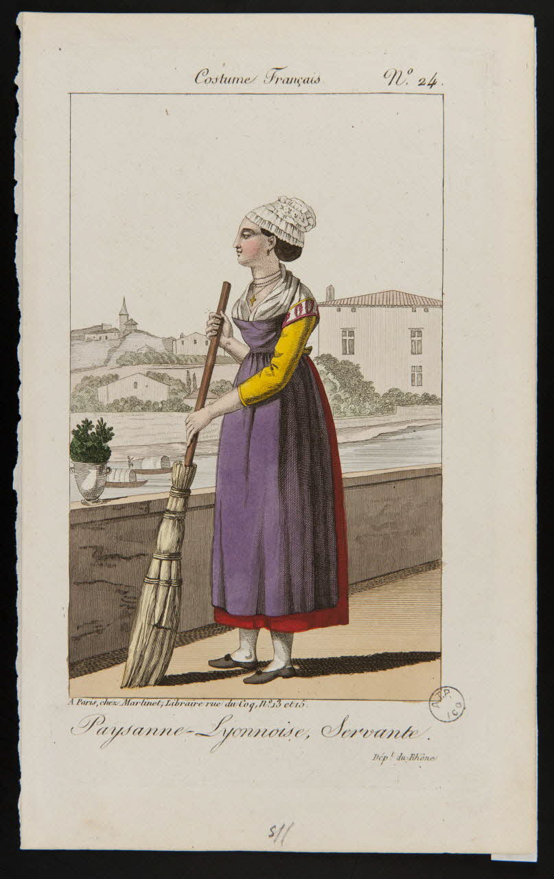 élément d'ensemble Costume Français.  Paysanne-Lyonnaise, Servante. 1977.4.15 Photo