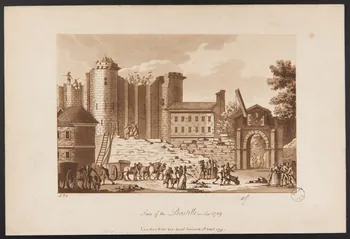 S.J. ; Pellerin estampe State of the Bastille in Septr 1789 Londres 1837 1977.4.16 Photo