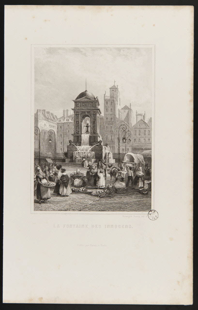 estampe LA FONTAINE DES INNOCENS. 1977.4.17 Photo