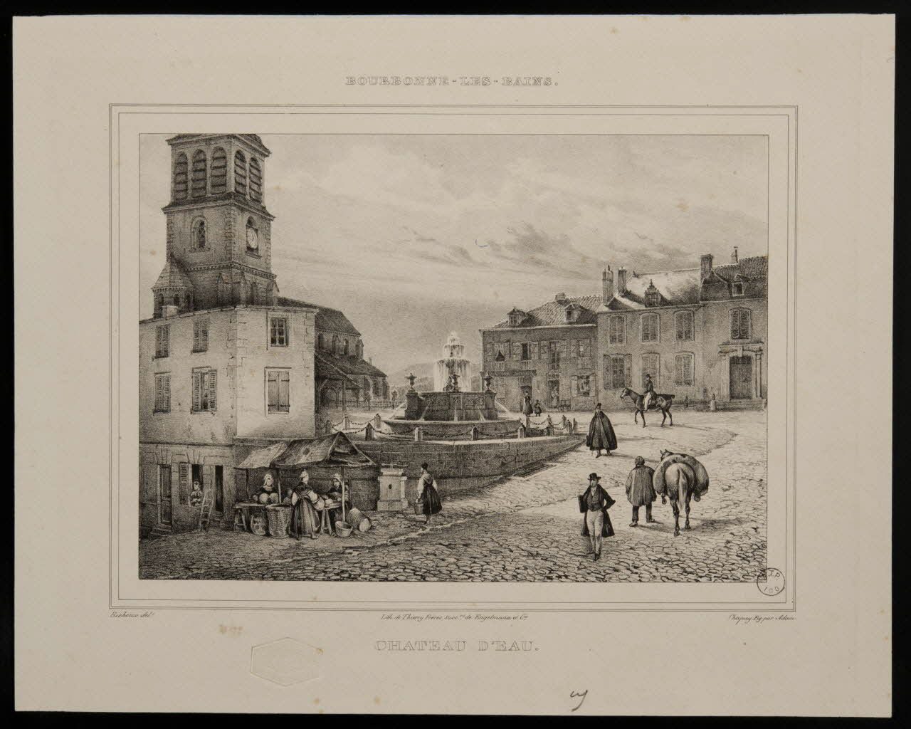 estampe BOURBONNE-LES-BAINS.  CHATEAU D'EAU. 1977.4.19 Photo