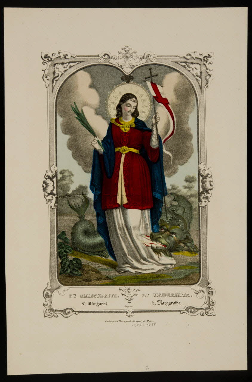 Charles Nicolas Gangel estampe STE. MARGUERITE. Metz 1852-1858 1977.4.30 Photo