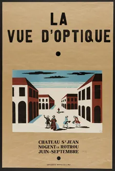 estampe LA  VUE D'OPTIQUE  CHATEAU ST JEAN  NOGENT LE ROTROU  JUIN-SEPTEMBRE 1977.40.123 Photo
