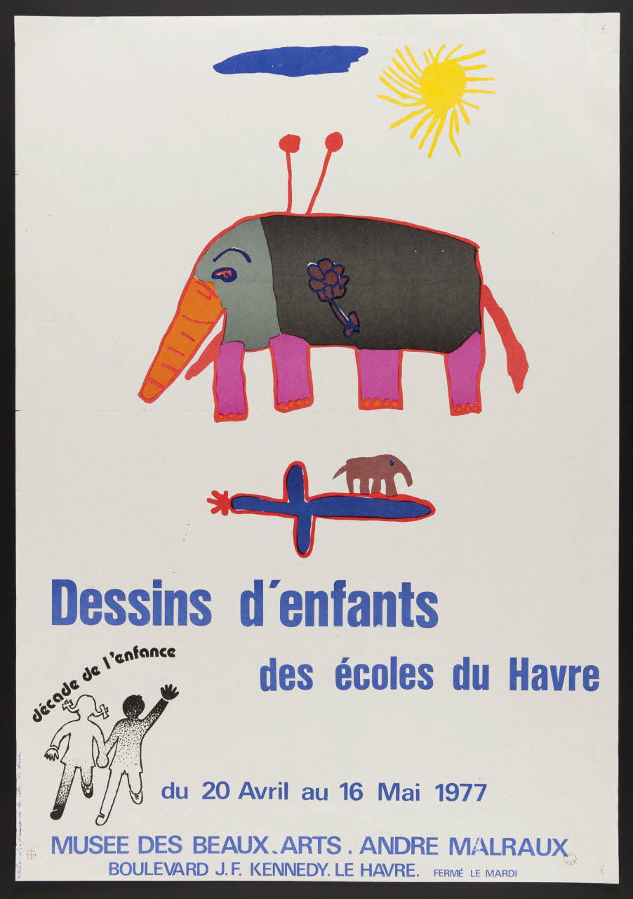 estampe Dessins d'enfants  des écoles du Havre  du 20 Avril au 16 Mai 1977  MUSEE DES BEAUX-ARTS ANDRE MALRAUX 1977.40.127 Photo