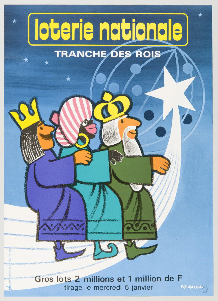 estampe loterie nationale  TRANCHE DES ROIS 1977.40.21 Photo