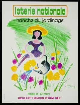 estampe loterie nationale  tranche du jardinage 1977.40.38  Photo